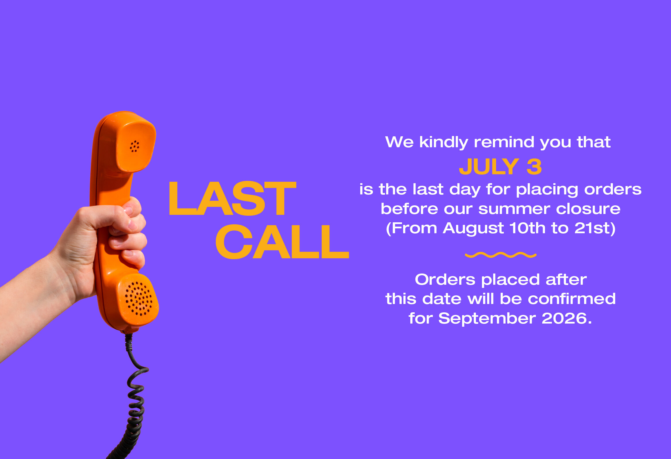 News LAST CALL